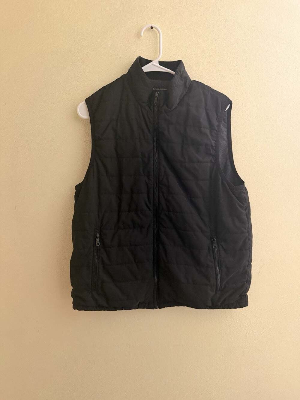 Banana Republic Black Quilted Puffer Vest Full Zip